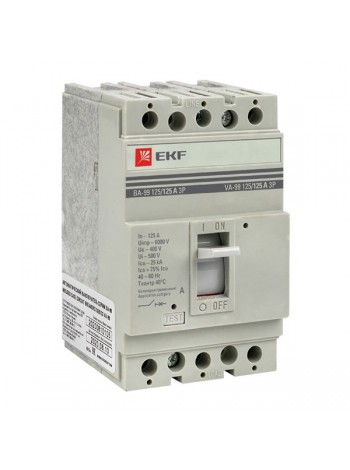 Автоматический выключатель EKF PROxima ВА-99 125/100А 3P 25кА mccb99-125-100