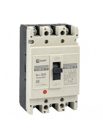 Автоматический выключатель EKF PROxima ВА-99М 100/32А 3P 35кА mccb99-100-32m