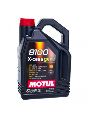 Синтетическое масло 8100 X-cess GEN2 5W40 4 л MOTUL 109775