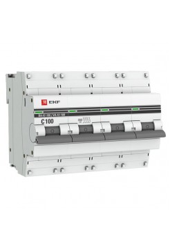 Автоматический выключатель EKF PROxima ВА 47-100 4P 100А 10kA mcb47100-4-100C-pro