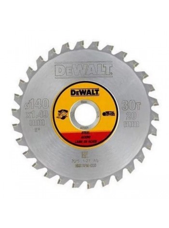 Пильный диск по стали 140/20 мм, 30 зубьев, TCG1,5 DEWALT DT1923