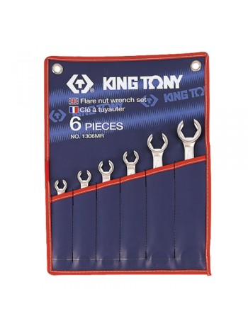 Набор разрезных ключей, 8-22 мм, 6 предметов KING TONY 1306MR