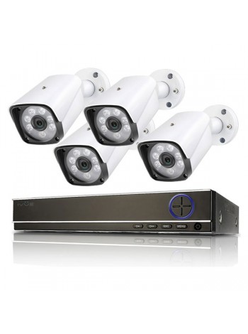 Готовый комплект видеонаблюдения Ivue IP 4Mpx для улицы и дачи на 4 камеры IVUE-4MP IPC-B4