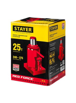 Гидравлический бутылочный домкрат Stayer RED FORCE 25т 43160-25