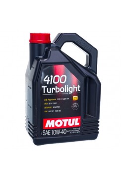 Моторное масло MOTUL 4100 Turbolight 10W40, 4л 109462
