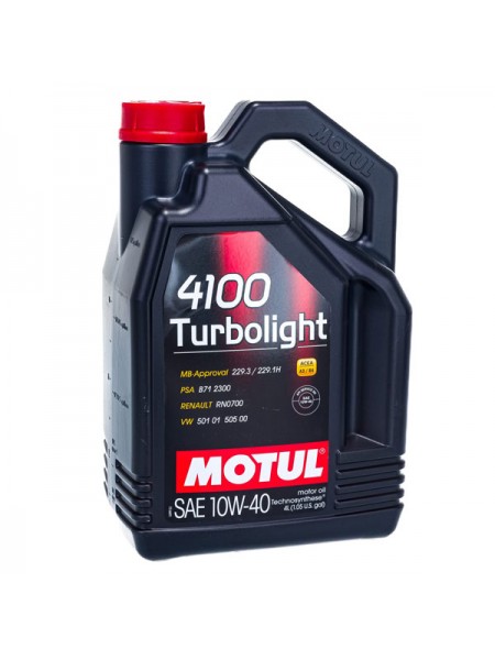 Моторное масло MOTUL 4100 Turbolight 10W40, 4л 109462