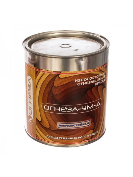 Огнезащитная вспучивающаяся краска для древесины ОГНЕЗА-УМ-Д, ведро 3 кг, цвет белый 105047