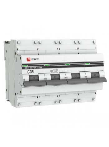 Автоматический выключатель EKF PROxima ВА 47-100 4P 35А 10kA mcb47100-4-35C-pro