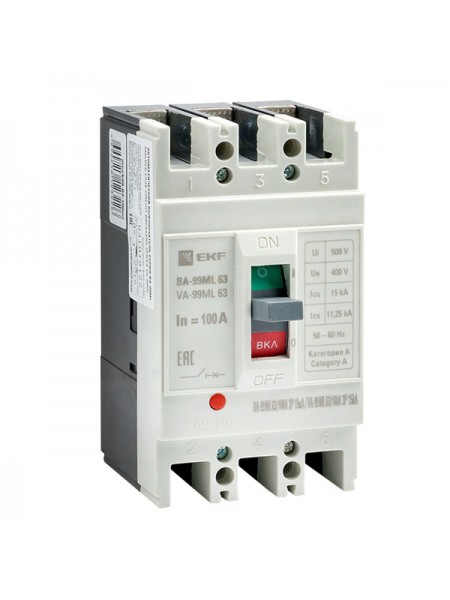 Автоматический выключатель EKF Basic ВА-99МL 63/16А 3P 15кА mccb99-63-16mi