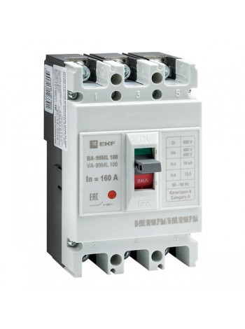 Автоматический выключатель EKF Basic ВА-99МL 100/125А 3P 18кА mccb99-100-125mi