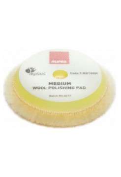 Мягкий полировальный диск из натуральной овчины (80/90 мм; Velcro; жёлтый) RUPES 9.BW100М