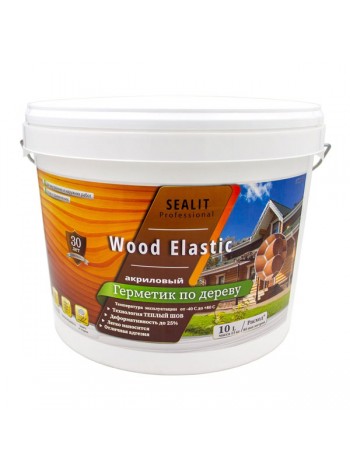 Акриловый герметик для дерева теплый шов Sealit Wood Elastic 15 кг дуб 136135