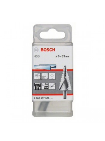Сверло ступенчатое HSS (12 ступеней; 6-39 мм) Bosch 2.608.597.521