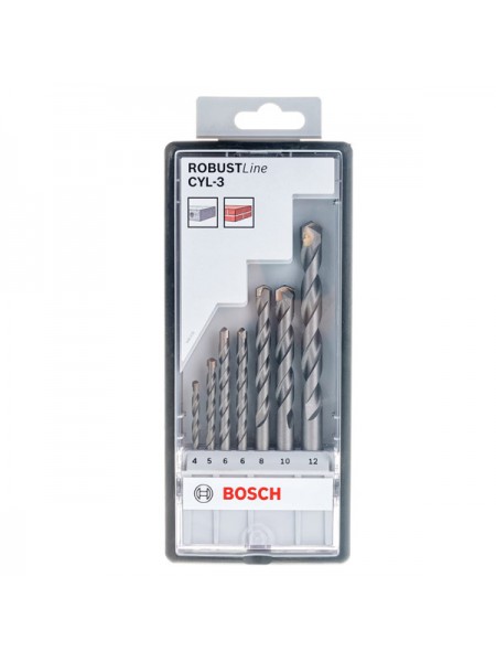 Набор 7 сверл по бетону SILVERPERCUSS Robust Line Bosch 2607010545