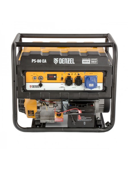 Бензиновый генератор Denzel PS 80 EA, 8,0 кВт, 230В, 25л 946924