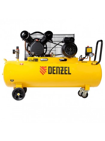 Воздушный компрессор с ременным приводом Denzel BCV2300/100 2.3 кВт, 100 литров, 440 л/мин 58111