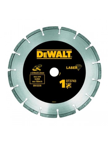 Диск алмазный для УШМ универсальный (230х22,2 мм) Dewalt DT3743