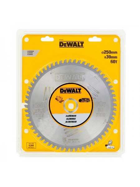 Пильный диск по алюминию EXTREME (250х30 мм; 60 зубьев TCG) Dewalt DT1915
