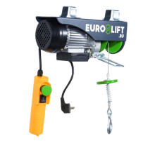 Лебедка электрическая стационарная EURO-LIFT РА-500А 00006519 (г/п 250/500 кг, высота подъема 12/6 м, IP54)