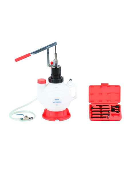 Установка для заливки масла в АКПП NORDBERG ручная, с переходниками, 7,5 л N4007K