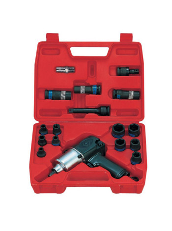 Гайковерт пневматический ударный 1/2, 678 Нм, с комплектом головок, 22 предмета KING TONY 44116mp08