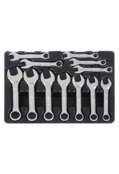 Набор укороченных комбинированных ключей, 12 предметов KING TONY 9-1282mr