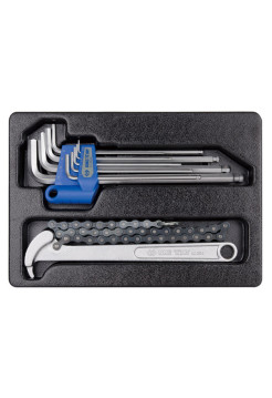 Набор шестигранников Г-образных и съемник масляных фильтров, 10 предметов KING TONY 9-20110MR