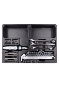 Набор разрезных ключей, ударная отвертка и съемник масляных фильтров, ложемент, 14 предметов KING TONY 9-34128FR