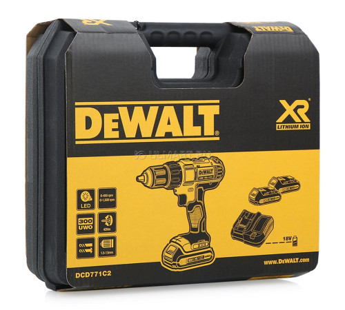 Компактная дрель-шуруповерт XR Li-Ion Dewalt DCD771C2