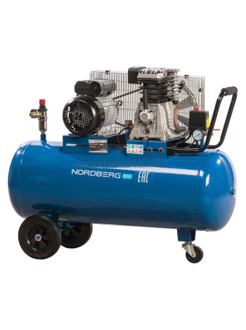 Компрессор поршневой с ременным приводом, объем 100л NORDBERG ECO NCE100/400-220