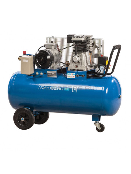 Компрессор поршневой с ременным приводом, объем 100л NORDBERG ECO NCE100/400