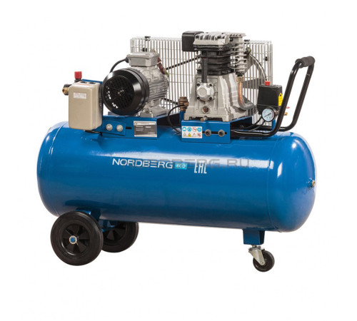 Компрессор поршневой с ременным приводом, объем 100л NORDBERG ECO NCE100/400