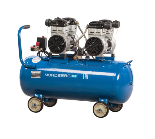 Компрессор поршневой безмаслянный, объем 100л NORDBERG ECO NCEO100/400