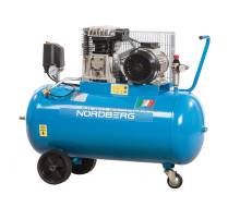 Компрессор поршневой с ременным приводом, объем 100л NORDBERG NC100/360