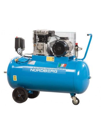 Компрессор поршневой с ременным приводом, объем 100л NORDBERG NC100/360