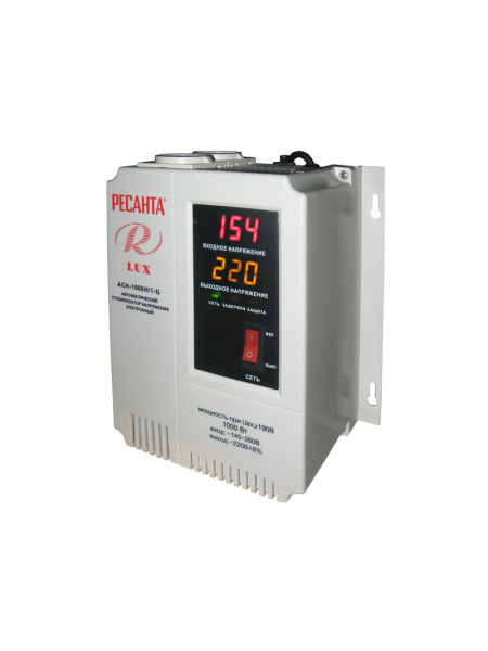 Стабилизатор напряжения Ресанта АСН 1000 Н/1-Ц Lux