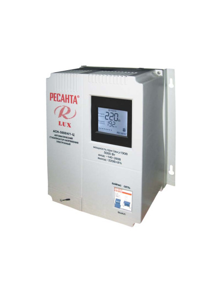 Однофазный стабилизатор напряжения Ресанта АСН 5000 Н/1-Ц Lux