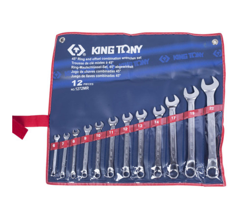 Набор комбинированных ключей, 6-22 мм, 12 предметов KING TONY 1272MR