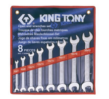 Набор рожковых ключей, 6-22 мм, 8 предметов KING TONY 1108MR