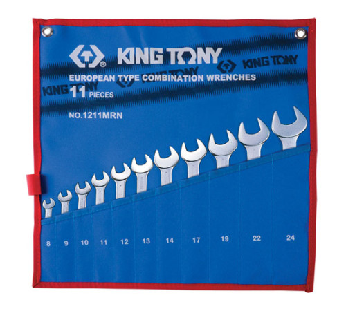 Набор комбинированных ключей, 8-24 мм, 11 предметов KING TONY 1211MRN