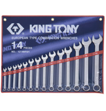 Набор комбинированных ключей, 10-32 мм, 14 предметов KING TONY 1214MR