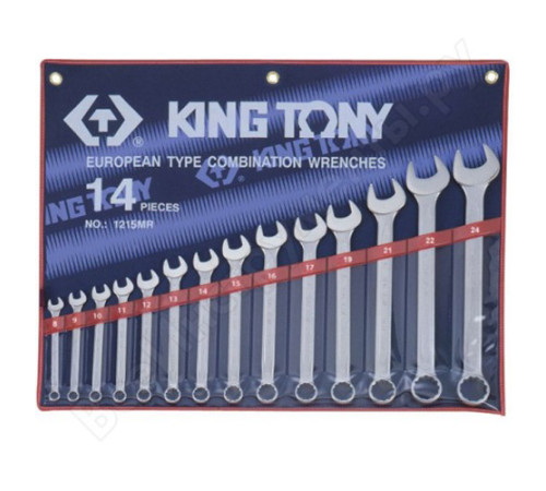 Набор комбинированных ключей, 8-24 мм, 14 предметов KING TONY 1215MR01