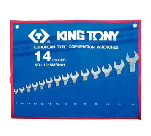 Набор комбинированных ключей, 8-24 мм, 14 предметов KING TONY 1215MRN01