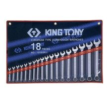 Набор комбинированных ключей, 6-24 мм, 18 предметов KING TONY 1218MR01