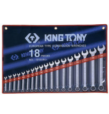 Набор комбинированных ключей, 6-24 мм, 18 предметов KING TONY 1218MR01