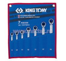 Набор трещоточных ключей, 8-19 мм, 7 предметов KING TONY 12207MRN01