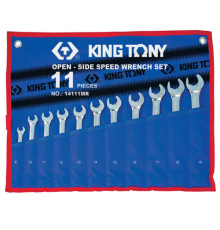 Набор трещоточных ключей, 8-19 мм, 11 предметов KING TONY 14111MRN