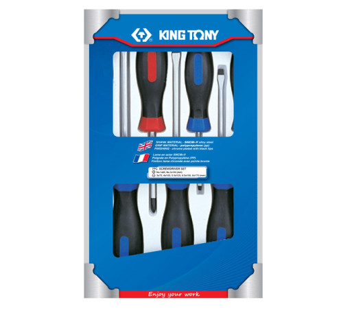 Набор отверток в коробке, 7 предметов KING TONY 30117MR