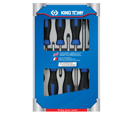 Набор отверток в коробке, 8 предметов KING TONY 30118MR