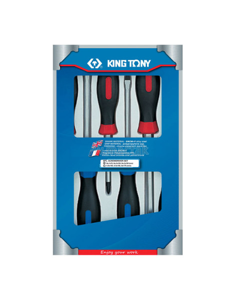 Набор отверток в коробке, силовые, 6 предметов KING TONY 30206MR